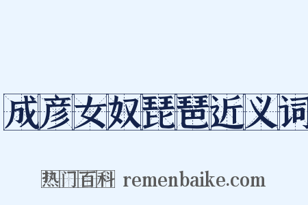 成彦女奴琵琶近义词是什么意思的图片